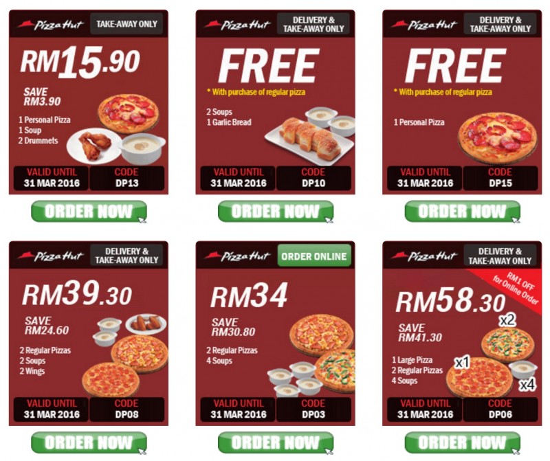 Pizza Hut Malaysia Promo Coupon 2016 Freebies My